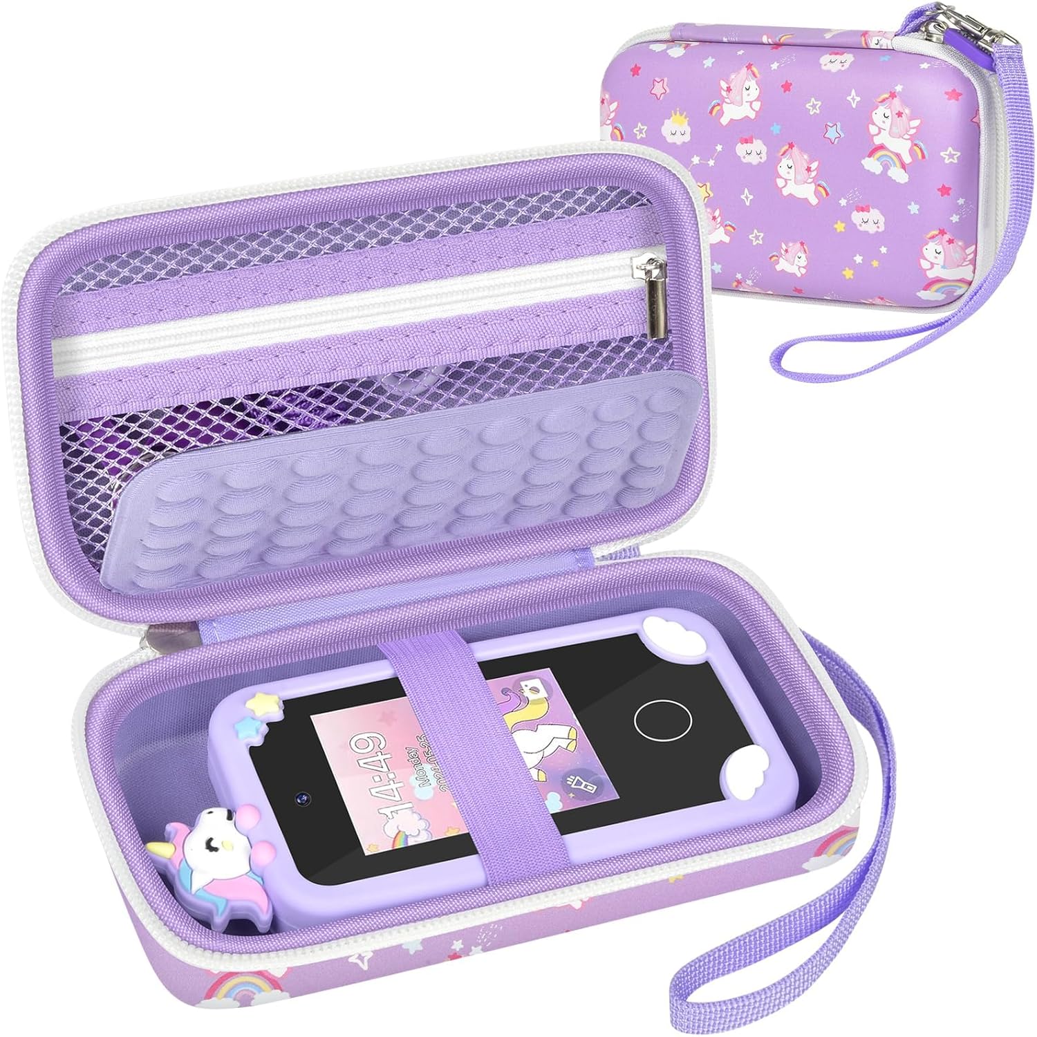 ANKHOH Kids Smartphone Case Compatible with Luyiilo/for Yosfeng/for WEOLULI/for Luoba/for Kikidex Toddler Girl Boys Cell Mobile Phones, Toys Learning Games Player Storage Holder (Box only)