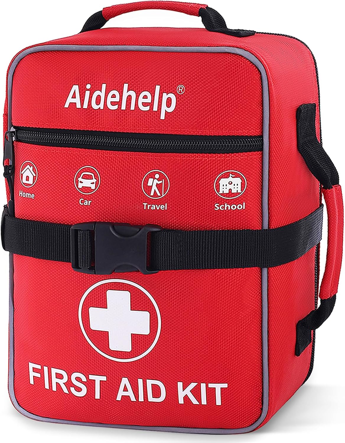 520 Pieces Premium First Aid Kit – Large Emergency Medical Kit for Survival, Car, Home, Travel, Camping, Backpack, Hiking, School (Red)