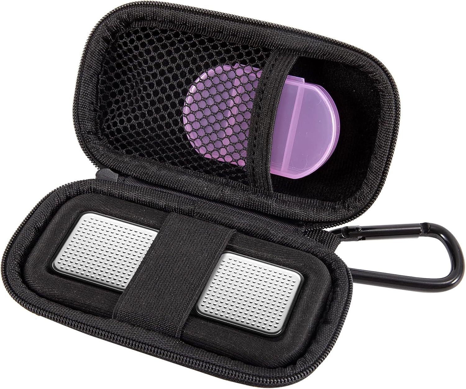 Kardia Mobile Case for Heart Monitor EKG,Portable Travel Protective Holder Organizer for AliveCor KardiaMobile 6L(Includes Pill Box and Carabiner Clip)