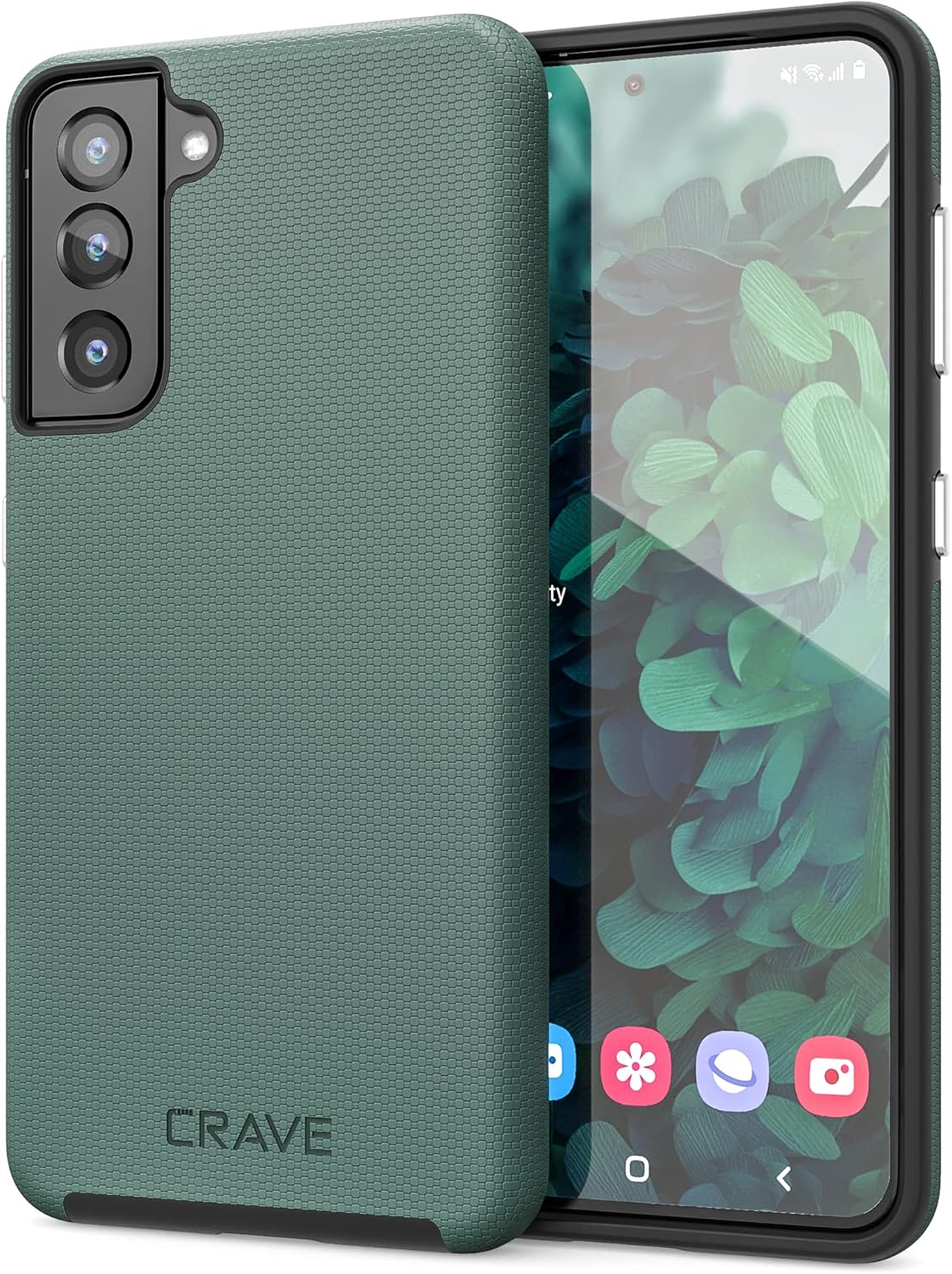 Crave for Galaxy S21 Case, Shockproof Protection Dual Layer Case for Samsung Galaxy S21 5G (6.2 inch) – Forest Green