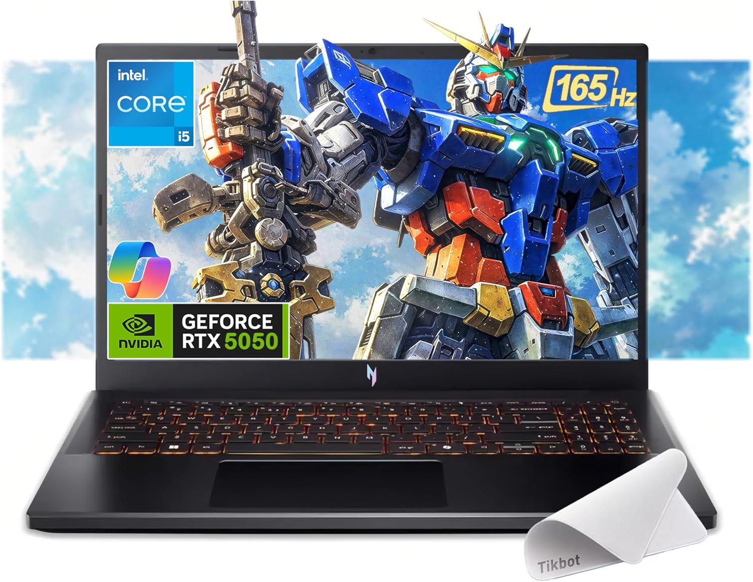 acer Nitro V 15.6” FHD IPS 165Hz Gaming Laptop, Intel Core i5-13420H, NVIDIA GeForce RTX 5050 with 8GB GDDR7 VRAM, Win11H, w/Mouse pad (16GB RAM, 512GB PCIe SSD)