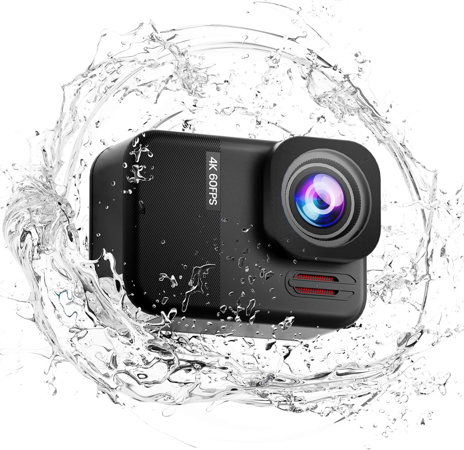 Action Camera 4K60fps Underwater – IPX7 10M Waterproof Action Cameras, 48MP Touchscreen Sports Camera with 6-Axis Stabilization, 8X Zoom WiFi Camera for Diving, Cycling, Outdoor Sports