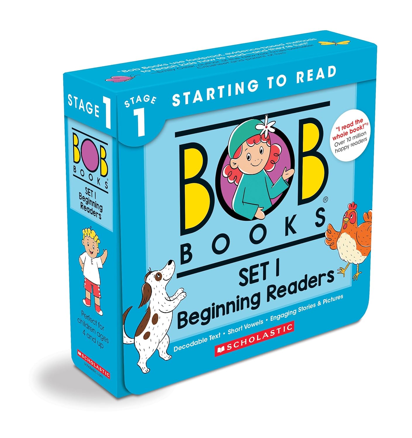 Bob Books – Set 1: Beginning Readers Box Set | Phonics, Ages 4 and up, Kindergarten (Stage 1: Starting to Read)