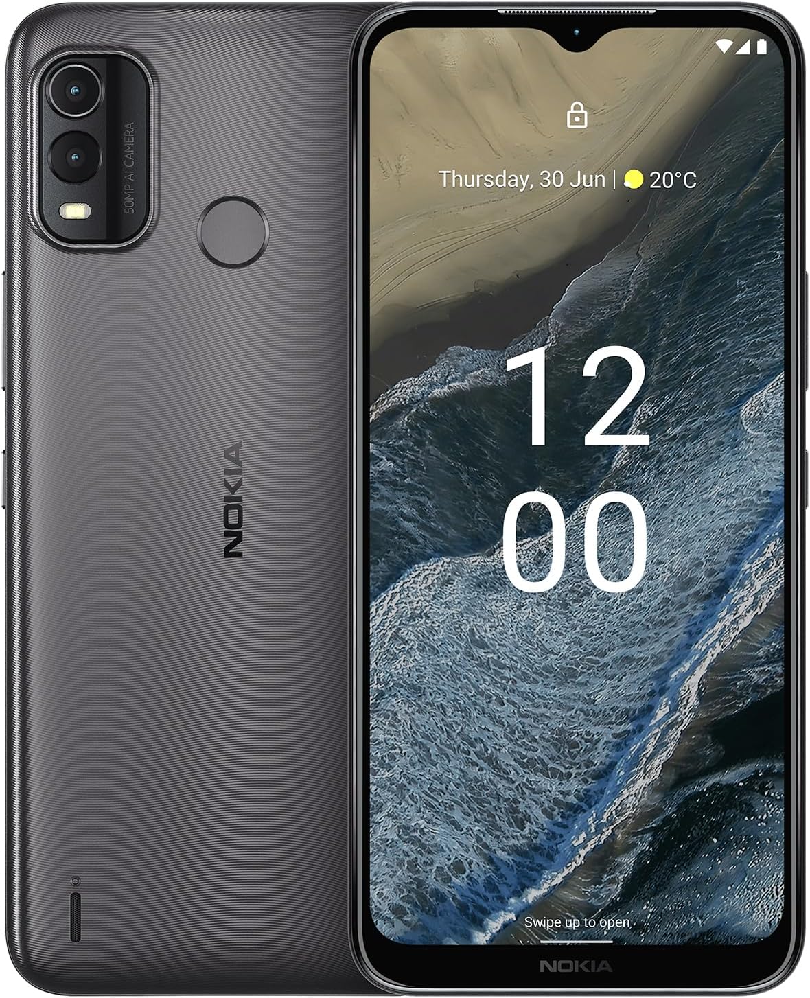 Nokia G11 Plus | Android 14 | Dual SIM | 3-Day Battery | 50MP Camera | 3/64GB | 6.52-Inch Screen | Dual Band WiFi | Unlocked GSM Smartphone | Not Compatible with Verizon or AT&T | Charcoal