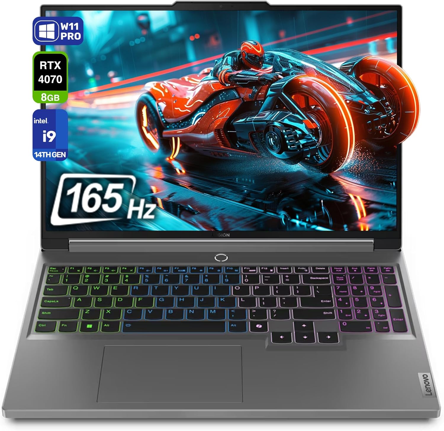 Lenovo Legion 5i Gen 9 Gaming Laptop, Intel i9-14900HX, 64 GB DDR5 RAM, 2 TB PCIe SSD, 16″ WQXGA (2560×1600), Nvidia Geforce RTX 4070, W11 Pro