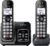Panasonic Cordless Phone with Answering Machine, Advanced Call Block, Bilingual Caller ID and High-Contrast Display, Expandable System with 2 Handset Cordless Telephones – KX-TGD832M (Metallic Black)