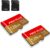 2 Pack TF Card 128GB with Adapter, High Speed Memory Card, UHS-I C10 A1 Memory TF Card for Tablet/Mobile Phone/Camera/Car Audio/Game Console (TF162 Red Gold 128GB)