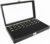 Novel Box Ring Display Glass Case Black 14.75×8.25×2.1 Inches with 72-Slot Black Ring Foam Insert – Travel Ring Case with Metal Clasp – Jewelry Box to Keep Rings Dust Free & Secure