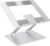 Amazon Basics Sturdy and Portable Ergonomic Laptop Stand for Desk, Adjustable Riser, Fits all Laptops and Notebooks up to 17.3 Inch, Silver, 10 x 8.7 x 6 in
