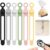 Data Cable Organizer, 2025 Upgrade Silicone Headphone Organizers, Reusable Cable Management Organizer, Multipurpose Elastic Cord Organizer for Bundling and Fastening Cable (6Pcs)