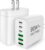 90W GaN USB C Charger Block [2 Pack],6-Port USB C Wall Charger Fast Charging 45W PD Power Adapter for MacBook Air/iPad Pro/iPhone 17Pro Max/Samsung Galaxy S24 Ultra/Tabs for Home Travel