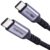 Short USB C to USB C Cable (1.5ft 2 Packs), 3.1 Gen 2 10Gbps 100W 4K USBC Video High Speed Data Transfer Fast Charging Cord Compatibile with Samsung Galaxy T5 LaCie SSD, MacBook, Display Monitor