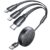 LISEN Multi Charging Cable, 3 in 1 Retractable Charging Cable, Retractable Car Charger with Type C/L/Micro USB Ports for iPhone 17 16 15 14 Pro/Samsung Galaxy S25/Kindle, Cruise Essentials Accessories