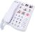 Big Button Phone for Seniors, Corded Landline Telephone with Handsfree Function and 9 Groups of Memory, One-Touch Dialling,Suitable People with Vision Disorders/Hearing Damage (EX-LD-858HF)
