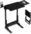 Evermagin Folding TV Tray for Eating, Foldable Laptop Table with Mouse Tray for Work, C Shaped End Table for Couch, Sofa Side Desk for Living Room, Bedroom, Black