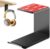 Headphone Stand Hanger,Headset Holder Mount,Hook with Strong Adhesive Tape for Headphones (H02-Black-1PCS)