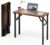 Frylr Small Folding Computer Desk – Portable 35.8 Inch Foldable Laptop Table, No-Assembly, Collapsible and Compact for Easy Storage, Lightweight for Small Spaces, Craft and Study Use, Dark Walnut