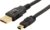 Amazon Basics USB-A to Mini USB 2.0 Cable, 480Mbps Transfer Speed, Gold-Plated Plugs, Compatible with External Hard Drives and Smartphones, 6 Foot, Black