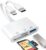 USB C SD Card Reader for iPhone, iPad, Lightning Dual Port SD Card Adapter, Memory Card Reader for Camera Adapter, Support SD, Micro SD, USB 3.0, Plug and Play