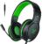 H-10 Gaming Headset for PS4, Xbox One, PC, PS5, Nintendo Switch, Stereo Wired Noise Cancelling Over Ear Headphones with Mic for Kids Adults, Bass Surround, Soft Memory Earmuffs, Green