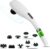 MEGAWISE Cordless Back Massager for Shoulders, Waist, Legs, Rechargeable 3200mAh Battery, 5 Speed and 5 +2 Massage Nodes 5 Hard, 2 Silicone Nodes, Massage While Moving Around (Off White Cordless)