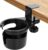3-Stage Adjustable Desk Cup Holder Clamp, 360° Rotating Anti-Spill Tray for Water Bottles & Mugs, Heavy-Duty Under Desk Organizer for Office, PC Gaming & School, Black