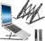 Adjustable Laptop Stand | Aluminum Laptop Riser for Desk | Compatible with MacBook Air/Pro, Dell, HP, Lenovo & All Laptops | Ergonomic Design | Portable & Sturdy (Black)