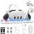 Charging Dock for Meta Quest 3S/Quest 3, Magnetic Charging Station for Oculus Quest 3 VR Headset & Controllers, with 2 Rechargeable 2100mAh Batteries, USB-C Charger and Cable, Supports LED Indicator
