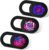 Webcam Cover Slide 3 Packs Ultra-Thin Camera Covers for Computer Laptop Desktop Smartphone to Protect Your Privacy and Security, Rose Black
