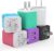 6Pack USB Wall Charger, iGENJUN 2.4A Dual USB Port Cube Power Plug Adapter Fast Phone Charger Block Charging Box Brick for iPhone 17/17 Pro/17 Pro Max/16, Samsung Galaxy, Pixel, LG, Android-Colorful