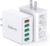 50W USB Wall Charger Block,2Pack 5-Port Charger Fast Charging Block QC 3.0 Multiport Box Brick Cube USB A Wall Plug for iPhone 17/16/15/14 Pro Max Plus, iPad,Galaxy, LG, Moto, Android Phones,AirPorts