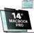 Magnetic Privacy Screen for 14 Inch MacBook Pro (2021-2025, M1, M2, M3, M4, M5, Pro, Max), Removable Matte Laptop Privacy Screen Anti Glare Blue Light Filter, Anti-Spy for Mac 14.2” Computer