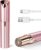 Facial Hair Remover for Women- as Seen on TV Painless Face Shaver -Mini Hair Remover, Electric Razor Shaver Portable Bikini Epilator for Lips, Chin, Armpit, Peach Fuzz, Fingers, Neck, Cheek(Rose Gold)