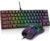 RedThunder 60% Gaming Keyboard and Mouse Combo, Ultra-Compact 61 Keys RGB Backlit Mini Keyboard, Lightweight 7200 DPI Honeycomb Optical, Wired Gaming Set for PC MAC PS5 Xbox Gamer(Black)
