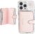 kate spade new york Morgan Magnetic Phone Wallet/Card Holder – Compatible with MagSafe Phones and Cases – Chalk Pink