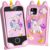 Kids Phone – Toddler Girl Toys for Age 3-10, Christmas Birthday Gifts for Girls, 2.8″ Touchscreen Kids Smart Phone with Dual Cameras, Games, Music Player, 32GB Card, Toddler Learning Toys Cell Phone