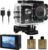 Action Camera 4K 30FPS, Waterproof Camera 30M Underwater Ultra HD 131FT 170°Wide Angle Shooting, with 2 x 1050 mAh Batteries for Cycling, Ice Skating, Skiing, Fishing, Climbing