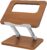 Ergonomic Laptop Stand, Wooden with Smooth Rounded Edges – Adjustable Height & Angle for Healthier Posture, Fits MacBook iPad up to 17″, Natural Wood Grain Finish
