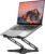 Adjustable Laptop Stand for Desk, Metal Foldable Laptop Riser, Ventilated Cooling Bracket, Ergonominc Computer Notebook Stand for Desk Compatible with 10-15.6“ Laptops