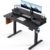 HUANUO 48″ x 24″ Electric Standing Desk with 2 Drawers, C-Clamp Mount Compatible, Height Adjustable Computer Desk, Home Office Stand Up Desk with 4 Preset Heights & 2 Hooks, Black