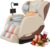 2025 Massage Chair, Massage Chairs Full Body and Recliner with 10 Fixed Points, Zero Gravity, Wood Grain Leather, Foot Massage, Airbags, Lumbar Heating, Bluetooth and Control Screen (Elegant White)