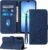 for Samsung A17 5G Case Wallet, Card Holder Slots, Wrist Strap, TPU Interior Phone Protective, Stand PU Leather Folio Flip Cases Cover for Galaxy A17 2025 (Blue)