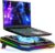 MOUNT PRO Gaming Laptop Cooling Pad, RGB Laptop Cooler Stand with Powerful Turbofan (3500 RPM), Height Adjustable Laptop Fan Cooling Pad for 13-19 Inches Notebook, with Sealed Foam, Touch Control