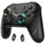 Switch Controller, Wireless Pro Controller for Nintendo Switch 2/Switch/Lite/OLED, Bluetooth controllers Compatible with iPhone/Mac/iPad/iOS/Android/Phone/PC/Steam and TV with Programming/RGB4/Vibration / 3 Turbo Modes/6-Axis/Motion(Black Pro)