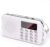 PRUNUS Mini Portable Radio AM FM Pocket Radio with MP3, LED Flashlight, Digital Radios Speaker Support Micro SD/TF Card/USB, Auto Scan Save, 1200mAh Rechargeable Battery Operated[Latest Version]