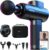RENPHO Active+ Percussion Massage Gun – 5 Adjustable Speeds for Back, Neck, Muscle Recovery – App Controlled Guided Courses, with Carry Case for Professional Athlete, Gym and Travel,Black