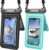 [Up to 8.5”] Floating Waterproof Phone Pouch 2 Pack, IPX8 Double Space Waterproof Phone Case with Lanyard for iPhone 17 16 15 Pro Max, Galaxy S25 Ultra, Cellphone Dry Bag Beach Cruise Ship Essentials