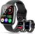 Smart Watches for Women Men, 1.85″ HD AMOLED Display, 2 Bands Included, Works with iPhone & Android, 12-Day Battery, 3ATM Waterproof, Bluetooth Call, Health & Fitness Tracker, Black