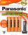 Panasonic Genuine HHR-4DPA/4B AAA NiMH Rechargeable Batteries for DECT Cordless Phones, 4 Pack