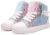 Weestep Girls‘ Glitter High-Top Easy-On Canvas Shoes – Fashion Casual Sneakers for Toddler and Litte Kid